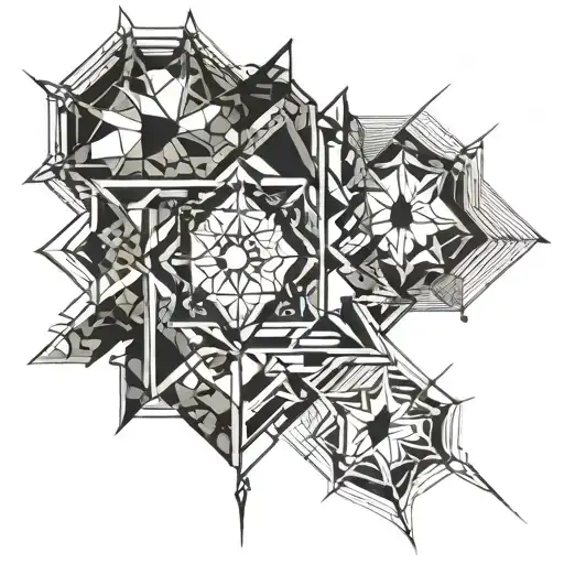 single line diagram of EOM tattoo design idea