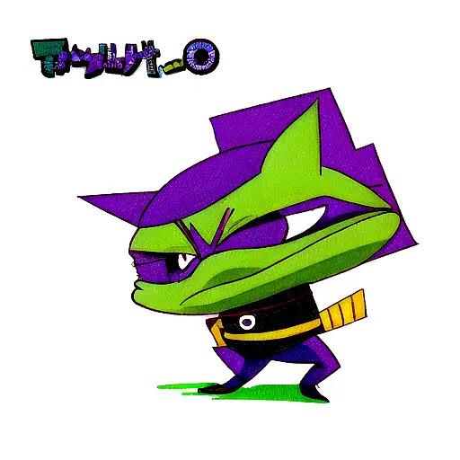 ninja turtles, 90's tv cartoon. neo tradi japanese style tattoo design idea