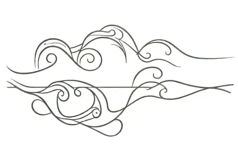 tribal armband tattoo featuring water waves tattoo design idea