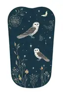 symbols hidden within fine-line flowers, including a barn owl, bat, honey bee, andromeda star system tattoo design idea