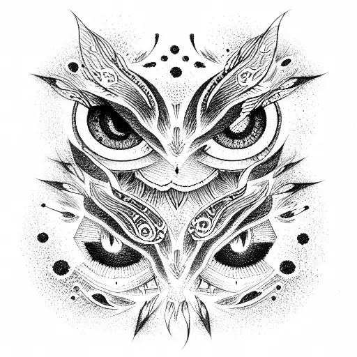 Many eyes sleeve tattoo design idea