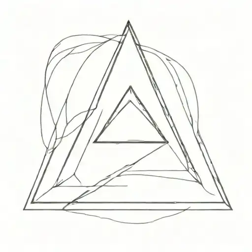 number 19 triangle made tattoo design idea