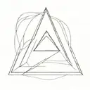 number 19 triangle made tattoo design idea
