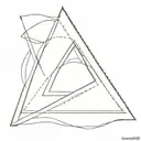 number 19 triangle made tattoo design idea
