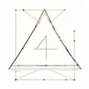 number 19 triangle made tattoo design idea