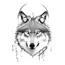 wolf and cobra  tattoo design idea