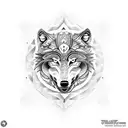 wolf and cobra  tattoo design idea