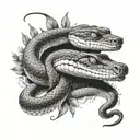 trust no one with snake tattoo design idea