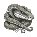 trust no one with snake tattoo design idea