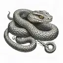 trust no one with snake tattoo design idea
