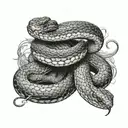 trust no one with snake tattoo design idea