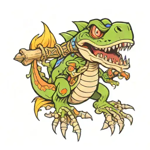 yoshi as a dry bones  tattoo design idea