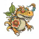 yoshi as a dry bones  tattoo design idea