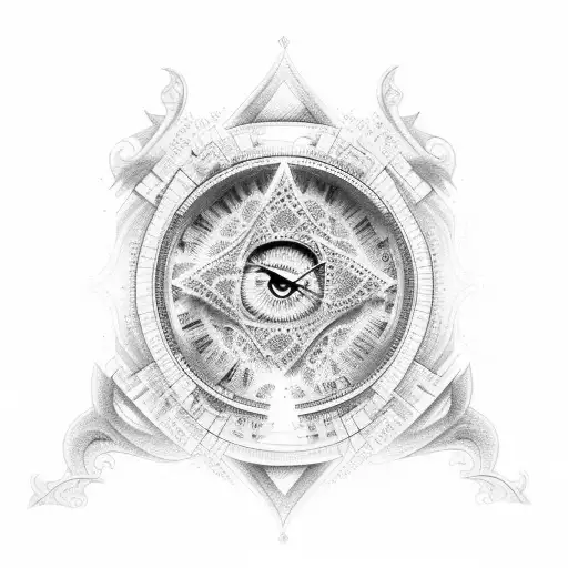 Combine elements of insanity and an hourglass in a dotwork tattoo design, with intricate patterns symbolizing the inner turmoil and fleeting nature of time tattoo design idea
