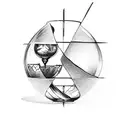 broken hourglass tattoo design idea