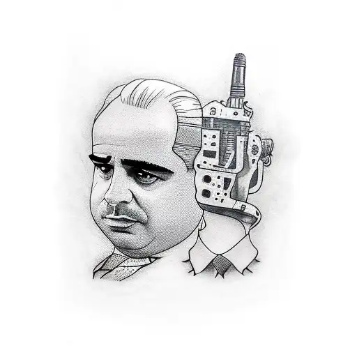 John gotti, Al Capone, Pablo Escobar tattoo design idea