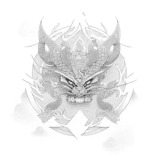 japanese symbols for Gaman tattoo design idea