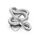 two snakes tattoo design idea
