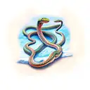 two snakes tattoo design idea