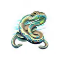 two snakes tattoo design idea