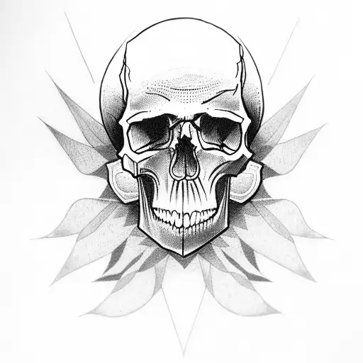 skull bus  tattoo design idea