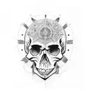 skull bus  tattoo design idea