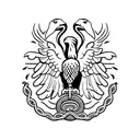 Mexican Eagel with snake in mouth standing on swedish 3 crowns from stockholm tattoo design idea