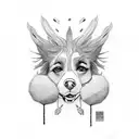 Billie Eilish with pride flag tattoo design idea