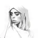 Billie Eilish with pride flag tattoo design idea