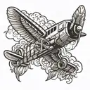 corn cob airplane  tattoo design idea