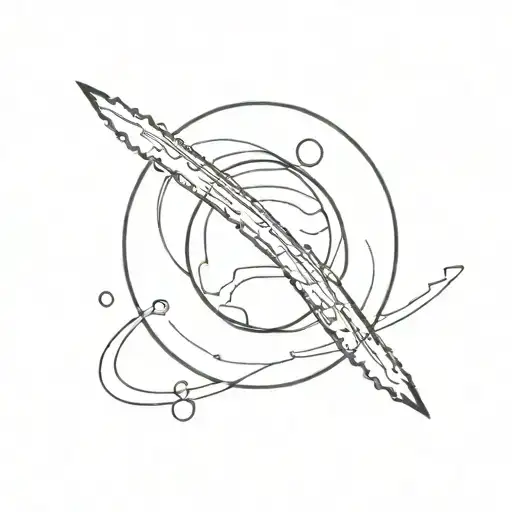Venus planet tattoo design idea