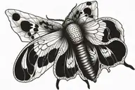 death Moth emerging tattoo design idea