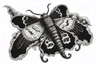 death Moth emerging tattoo design idea