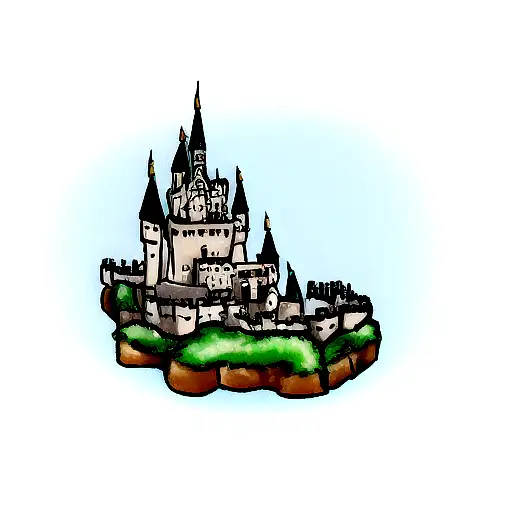 Castle tattoo design idea