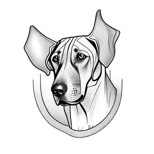 rhodesian ridgeback tattoo design idea
