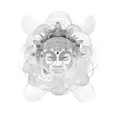 Cognitive Neuroscience state of Zen tattoo design idea