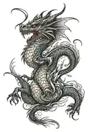 medieval dragon tattoo design idea