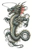 medieval dragon tattoo design idea