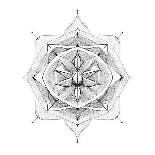 sacred geometry shape  tattoo design idea