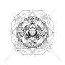 sacred geometry shape  tattoo design idea