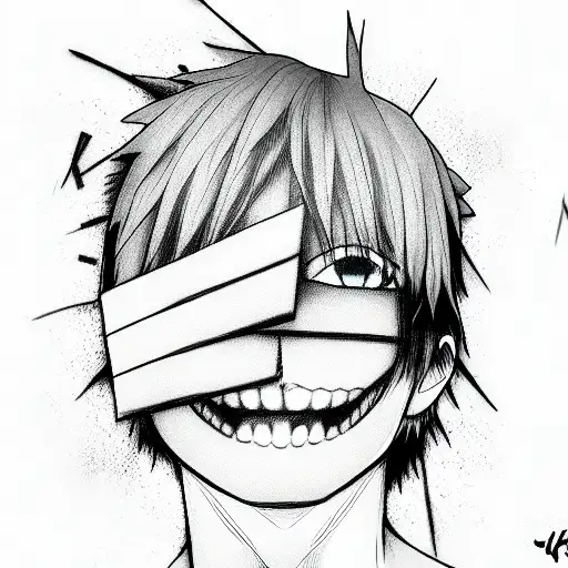 Ken Kaneki anime  tattoo design idea