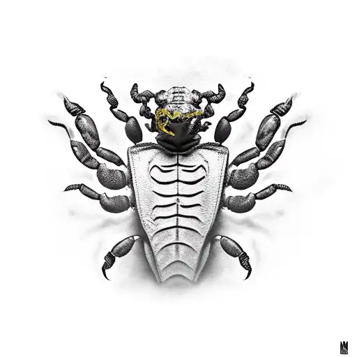 scorpion from Mortal Kombat in a fiery scene tattoo design idea