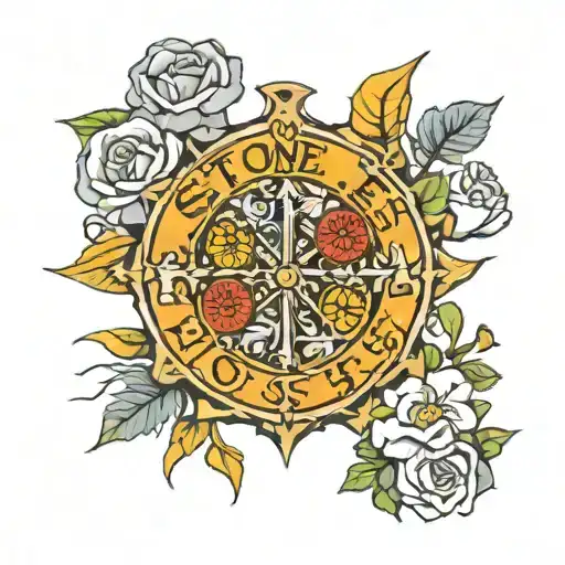 stone roses english band logo tattoo design idea