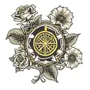 stone roses logo tattoo design idea