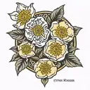stone roses logo tattoo design idea