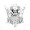 alas de angel tattoo design idea