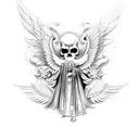 alas de angel tattoo design idea