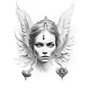 alas de angel tattoo design idea