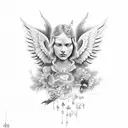 alas de angel tattoo design idea