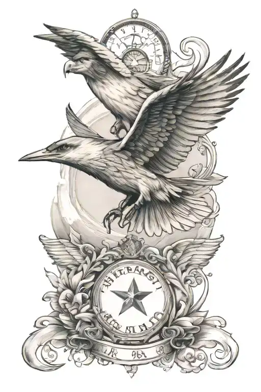 air force inspired  tattoo design idea